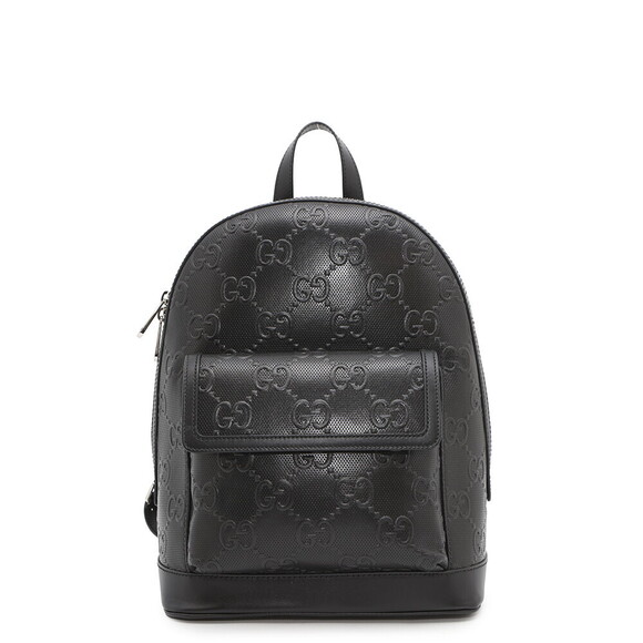 Gucci GG Leather Backpack Black Bag - Picture 1 of 11
